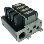 Smc NVV5FS3-01T-041 Stage Manifold Assembly W/ NVFS3100-3FZ Solenoid Valves. Fixed Price $599.98.