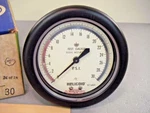 Helicoid 410R 4-1/2" Test Gauge Fl-bk-w 0-30 Psi Steampunk Machine Age 1/4" Npt. Fixed Price $22.51.