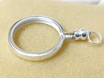 925 Sterling Silver Round Bezel Pendant Blank Coin Connector Setting. Fixed Price $114.55.