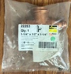 New 1PK Viega Propress 22253 1-1/4" X 1/2" Copper Tee Fr.sh.. Fixed Price $63.63.