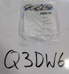 New Bag Of 10 QS-1/8-6-I Festo, Push-in Fitting (Q3DW6). Fixed Price $39.00.