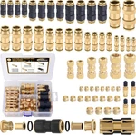 60 Pcs Brass Dot Air Line Fittings Kit Push Lock And Compression. Fixed Price $86.23.