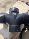 4-INCH Abs Plastic Double Sanitary Tee New Never Used. Fixed Price $15.00.