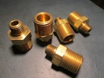 3/8"X1/8"MPT Brass Hex Nipple Qty 5. Fixed Price $15.00.