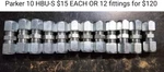 Parker 10 Hbu-s Lot Of 12 Fittings. Fixed Price $120.00.