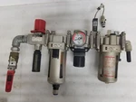 Smc Pneumatic Regulator Set VHS4510-04, AFM40-04C, AR40-04G, AL40-04, IS1000. Fixed Price $150.99.