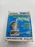 Hydronic Watts IWTG-GAS2-0-100 Air Pressure Test Assembly Gauge, 3/4". Fixed Price $15.29.
