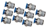 Tube Fitting Male Connector Push Connect, 1/4" X Npt 10 Pcs. Fixed Price $11.45.