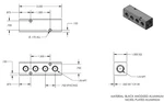 Polyconn Pneumatic Manifold 1/8" Npt Out 1/4" In PCM10-125-04B Anodized. Fixed Price $11.69.