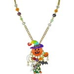Kirks Folly Halloween Central Jack-o-lantern Necklace Gt Haunted House Bat Ghost. Fixed Price $34.99.