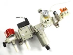 Smc VHS40-N04-Z, AV4000-N04-5DZ, AF40-N04-2, IR3020-N04G, IS1000 Pump System. Fixed Price $250.00.