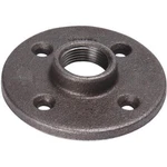 10-BLACK 4-9/16" Dia Malleable Iron 1-1/2" Pipe Fitting Floor Flange. Fixed Price $132.99.