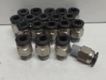 Lot Of 19 New No Box! Nitra 1/4" Tube 1/8" Mnpt Straight Fittings MS14-18N. Fixed Price $20.95.