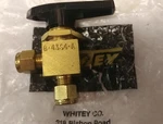 New Whitey B-43S4-A Swagelok 1/4IN Tube Brass Shut Off Ball Valve Black Handle. Fixed Price $64.95.