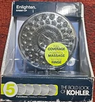 Kohler Polished Chrome Showerhead R75567-CP, Single Unit New Nib Box Damaged. Fixed Price $20.00.