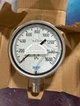 4.5" Wika Liquid Filled Pressure Gauge 233.50 1/2" Npt 316SS. Fixed Price $40.00.