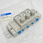 New Smc ARM11AB1 Compact Manifold Regulator, 3 Regulators On Din Mounting Rail. Fixed Price $85.99.