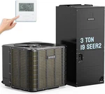 3 Ton 19 SEER2 Central Air Conditioner Heat Pump System With Handler Unit. Fixed Price $2718.89.
