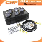 5 Gauges Hydraulic Pressure Kit W/ 3 Test Hoses 24 Couplings New Us. Fixed Price $135.00.