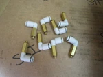 Smc 90 Degree Extended Male Elbow KQ2W04-M5 4MM 5/32" Pushlok Tube Lot Of 8 New. Fixed Price $11.32.