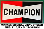 Champion Spark Plug - Vintage Original Vinyl Decal Sticker Automotive Products. Fixed Price $10.15.