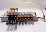Numatics Terminal Strip Ground Case W/ 8 Solenoid Valves, 3 Sandwich Regulators. Fixed Price $75.00.