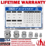 Hydraulic Hose Tube And Pipe Fitting Kit 37 Degree Jic Cap Plug Assortment. Fixed Price $53.99.