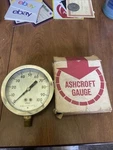 Nos Ashcroft 35-1009AW-02B-100 Pressure Gauge 3-1/2IN 0-100PSI 1/4IN Npt Brass. Fixed Price $49.99.