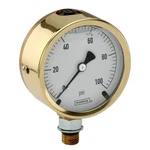 New Noshok 25-300-100-PSI/BAR Brass Case Liquid Filled Pressure Gauges. Fixed Price $49.95.