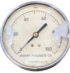 Moore Products Co Vintage 0-100PSI Round Pressure Gauge 18968. Fixed Price $25.00.