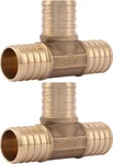 2 Sharkbite 1 Inch Crimp Tee, Brass Plumbing Fitting, Pex Pipe, Pe-rt, UC374LFA. Fixed Price $19.19.
