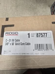 *ridgid* C-31 Iw Solid Core Drain Cable *unopened Box* 3/8"X50'. Fixed Price $185.00.