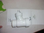 Spears D2665 1-1/2"X Pvc Dwv Hub Sanitary Tee Pipe Fitting. Fixed Price $8.99.