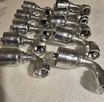 Lot Of (10) Parker 13943-8-6 Hydraulic Hose Crimp Fittings, 3/8" X 1/2" Jic. Fixed Price $150.00.
