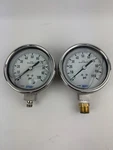 Wikai 0-100 Psi (p) Gauge 3166 Ss Tube *lot Of 2*. Fixed Price $42.55.