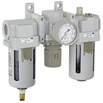 Pneumaticplus Air Filter Regulator Lubricator 3/4" Npt 250 Psi SAU400-N06DG. Fixed Price $214.99.