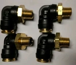 Lawson Air Fittings 90 Degree 1/4 Npt 1/2 " Push Lock Lot Of. Fixed Price $30.00.