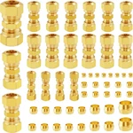 53 Pcs Dot Brass Compression Air Brake Nylon Tubing Fittings,straight Union. Fixed Price $61.99.