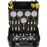 Hydraulic Pressure Test Kit 5 Gauges 13 Couplings 14 Tee Connectors Hose. Fixed Price $134.90.
