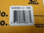 Graco 948588-31-F06 Manifold Repair Kit ! New. Fixed Price $43.50.