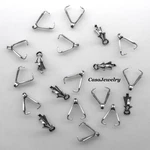#3246 Antiqued .925 Sterling Silver Plated Crimp Style Bale W/hang Ring - 12 Pcs. Fixed Price $5.00.