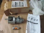 Gast 1UP-NRV-4-GR11 Air Gear Motor, 15:1, .31 Hp, 21 Cfm, 400 Rpm, 95 In-lb, New. Fixed Price $579.95.