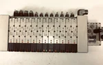 Smc X 8, VQ4200-51 3, VQ4201-5 Pneumatic Valve Bank. Fixed Price $180.00.