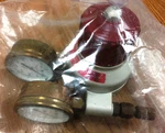 Air Products 1220 Helium Compressed Gas Regulator With Gauges Of 100 & 400 Ps. Fixed Price $50.00.