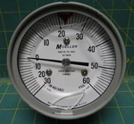 3.5 Moeller Compound Pressure Gauge SCT3M2N 6685-00-761-6463 Cracked Glass. Fixed Price $37.75.