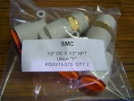 Qty Smc KQ2U13-37S One Touch Union "y" 1/2" Od X Npt Push Connect Air Lab. Fixed Price $10.00.