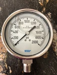 Wika Pressure Gauge 9832705, 233.54, 4", 2000PSI, 1/2" Btm. Fixed Price $50.00.