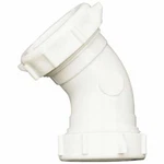 (3)-KEENEY 1-1/2 In. 45 Degree White Plastic Elbow. Slip-joint. Model: 49PVCK. Fixed Price $26.99.