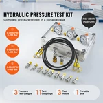 Hydraulic Pressure Test Kit, 250/400/600BAR, 3 Gauges 11 Couplings. Fixed Price $79.87.