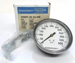 Ashcroft Pressure Gauge, 351001TH 02B Xuc 600# 3-1/2", 0-600 Psi, 1/4" Npt. Fixed Price $35.00.